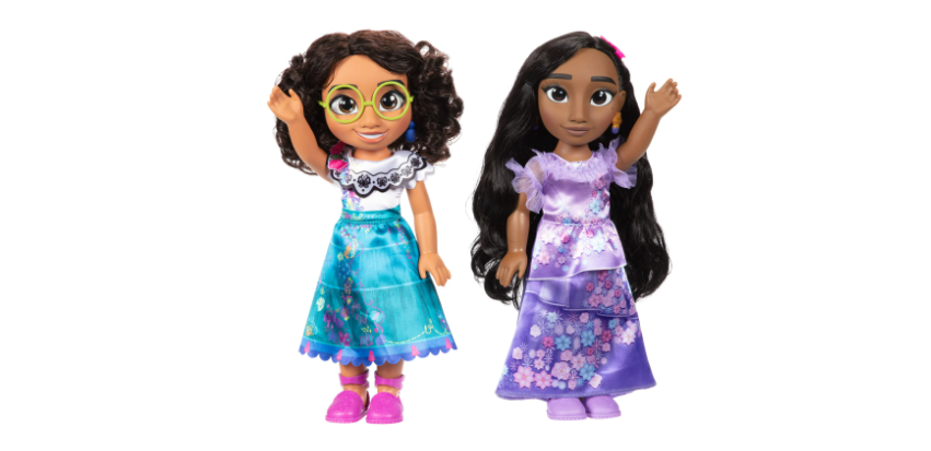 disney's encanto singing sisters mirabel and isabela fashion toddler doll gift set