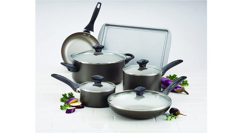farberware dishwasher safe nonstick cookware pots and pans set