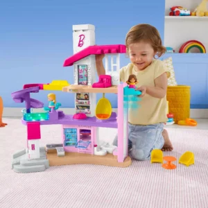 fisher price little people barbie little dreamhouse interactive playset girl playing