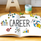 career concept with notebook