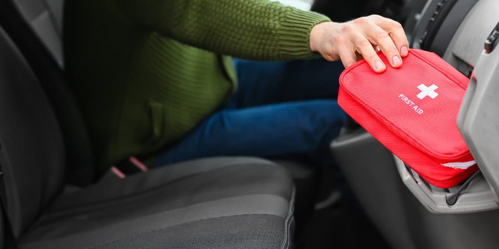 first aid kit in car