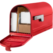 medium red mailbox