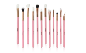 pink makeup brushes set 12