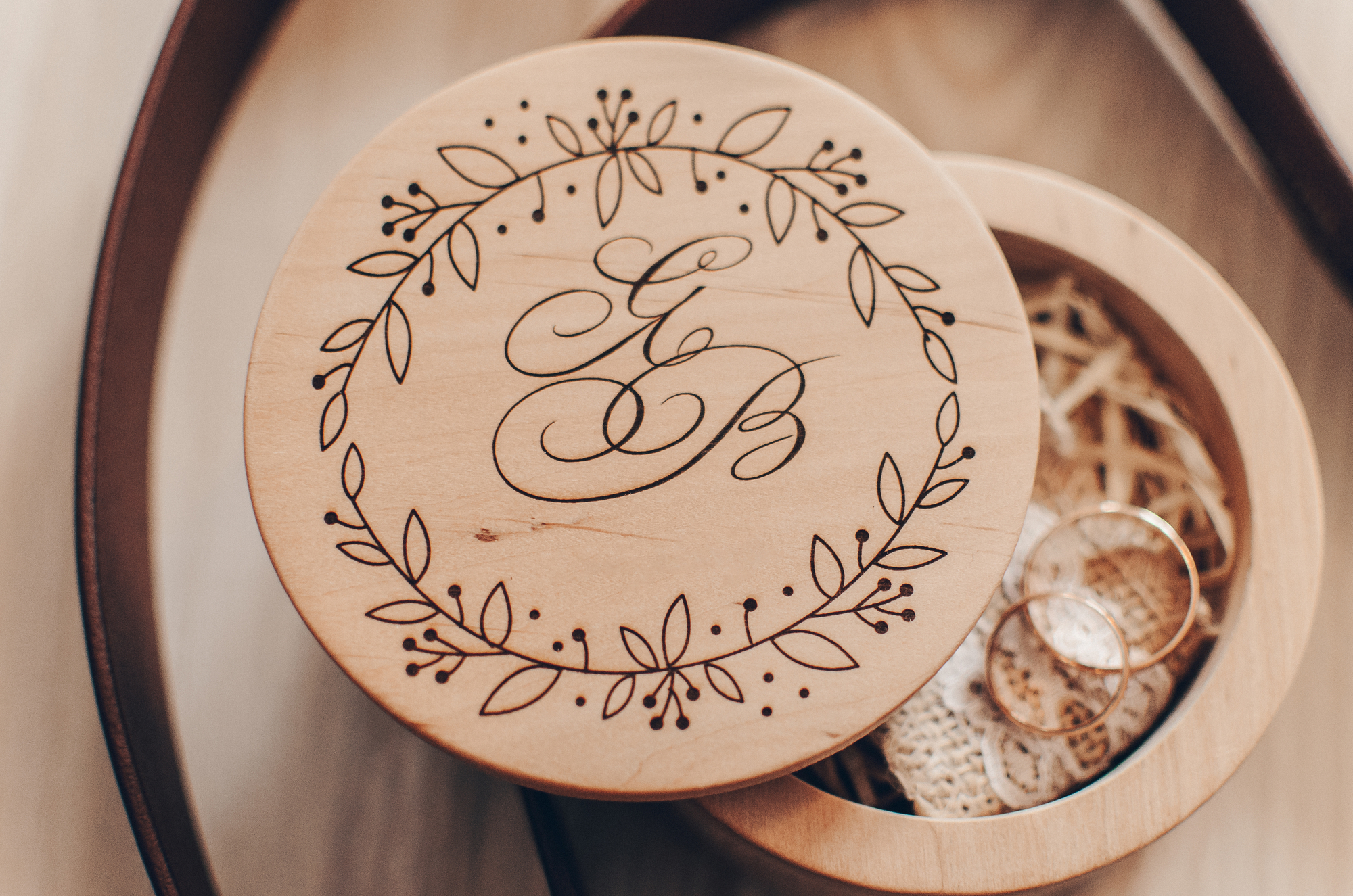wooden box for wedding rings