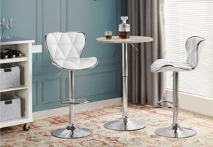 alden design adjustable midback faux leather bar stool