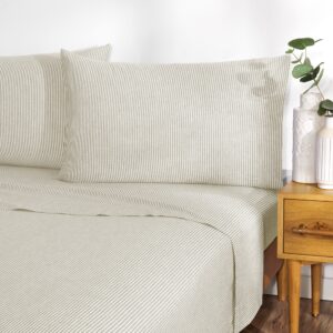gap home organic cotton chambray stripe bed sheet set