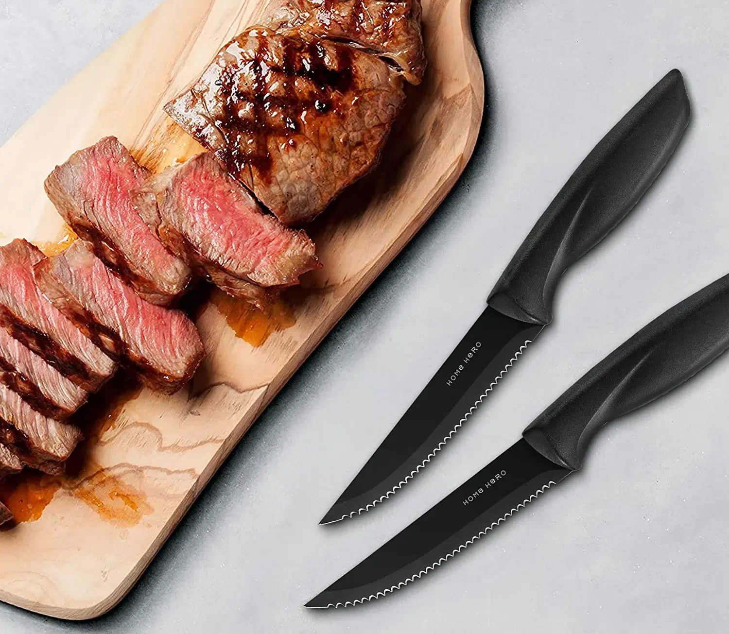 home hero kitchen 8 piece stainless steel knife set