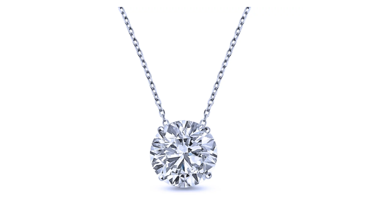 jeenmata 1 ct round cut real moissanite solitaire pendant necklace