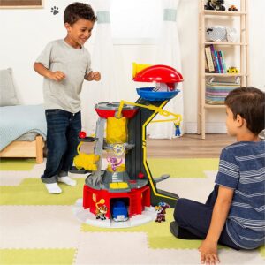 paw patrol, mighty lookout tower with 4 exclusive bonus action figures