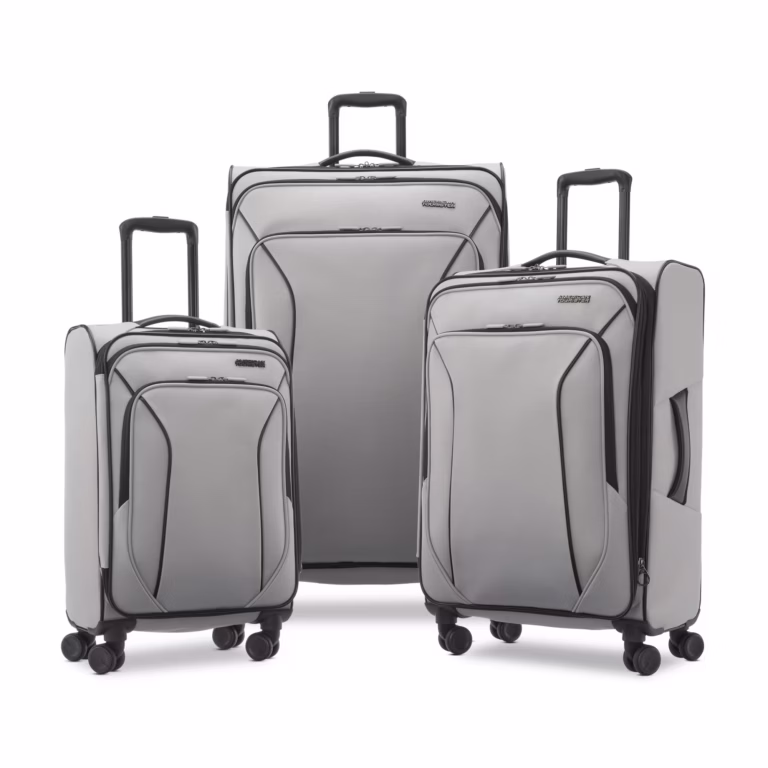 american tourister x lite 3 piece luggage set with spinner wheels