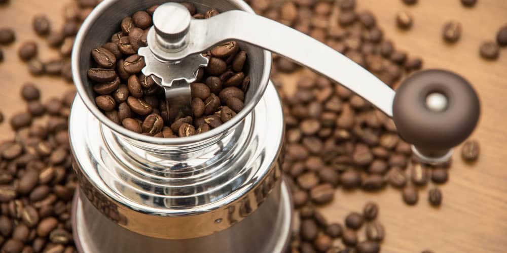 coffee grinder with beans