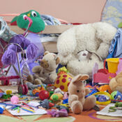 messy kids room with toys