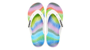 crocs unisex adult men's and women's classic flip flops rainbow