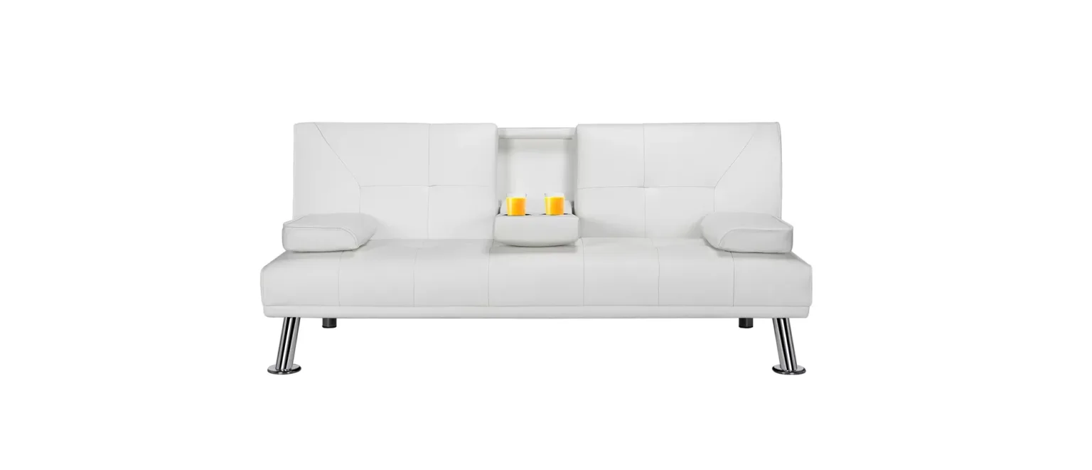 luxurygoods modern faux leather futon no background
