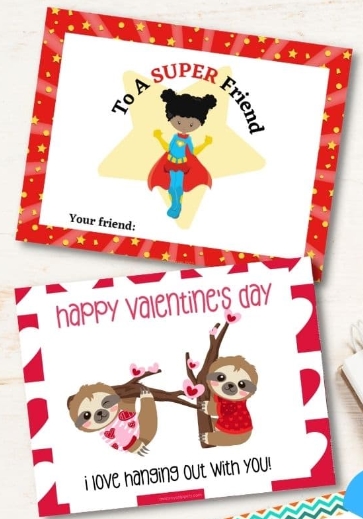 printable valentines day cards for school