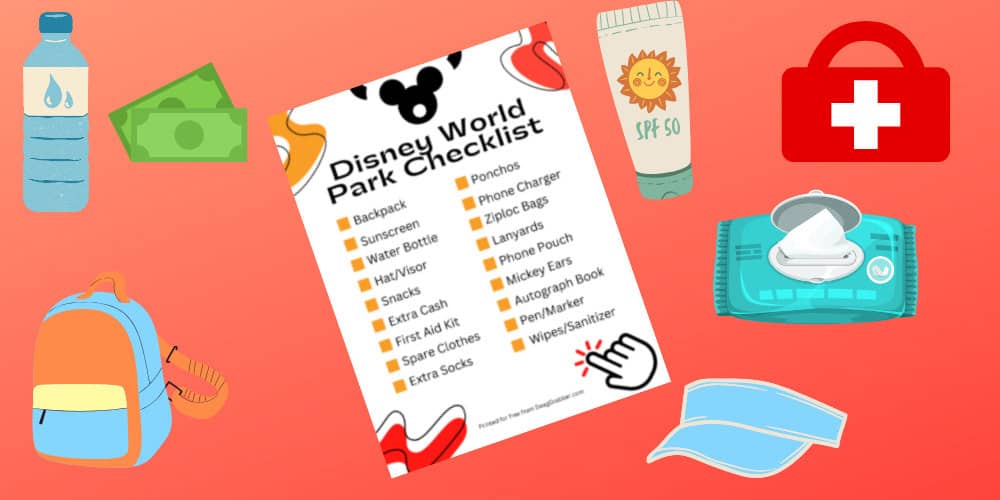 disney backpack checklist