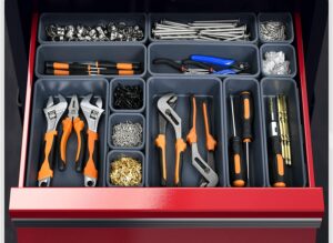 32 piece tool box or desk organizer tray divider set