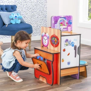 cooking up clues wooden play kitchen
