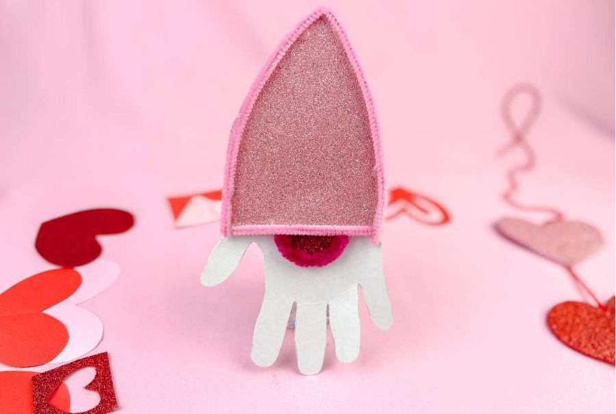 cute hand print valentine gnome craft