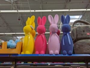 flocked easter bunny at walmart