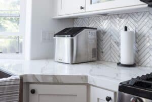 newair silver counter top ice maker machine