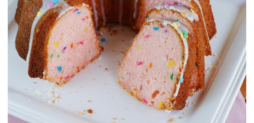 pink funfetti pound cake