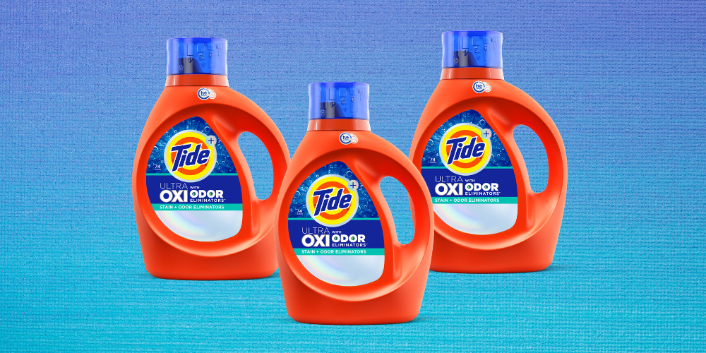 tide ultra oxi laundry detergent liquid soap three