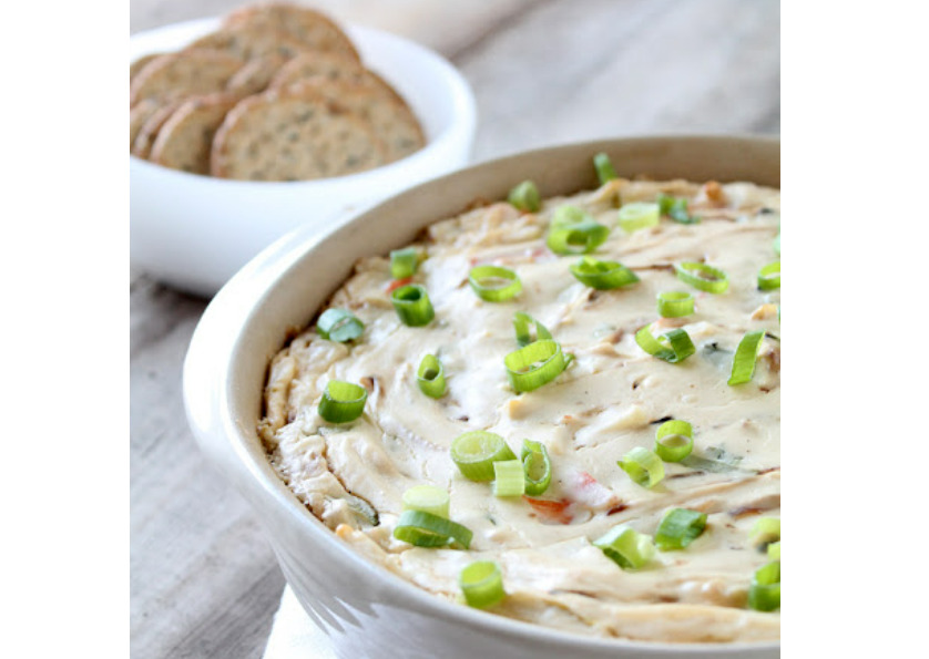warm crab dip with caramelized onions