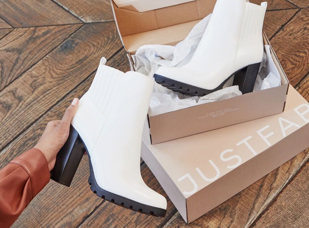 just fab white boots