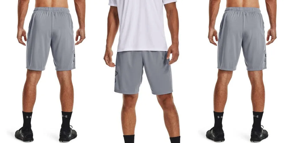 under armour mens grey shorts