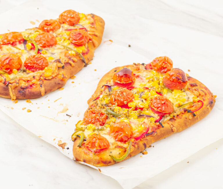 easy vegetable flatbread pizza