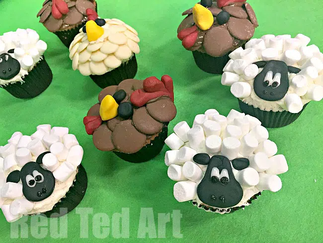 easy sheep cupcakes