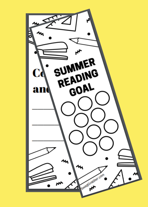 free printable summer reading goal bookmarks