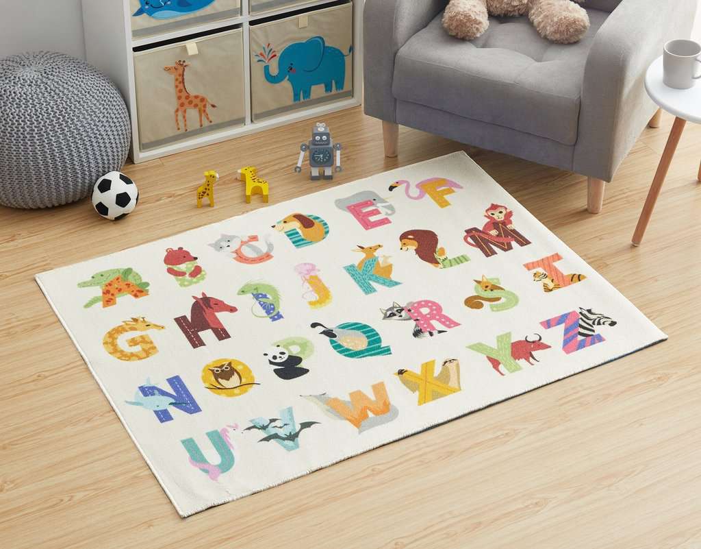 Hopscotch Alphabet Animals Educational Indoor Playmat Rug Only 26