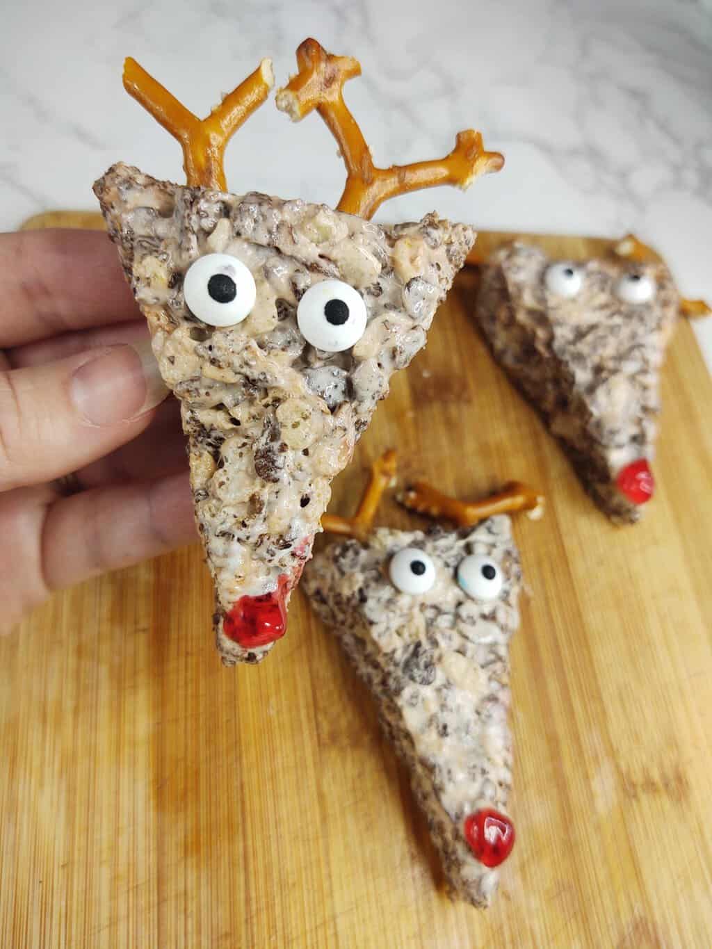 reindeer rice krispie treats