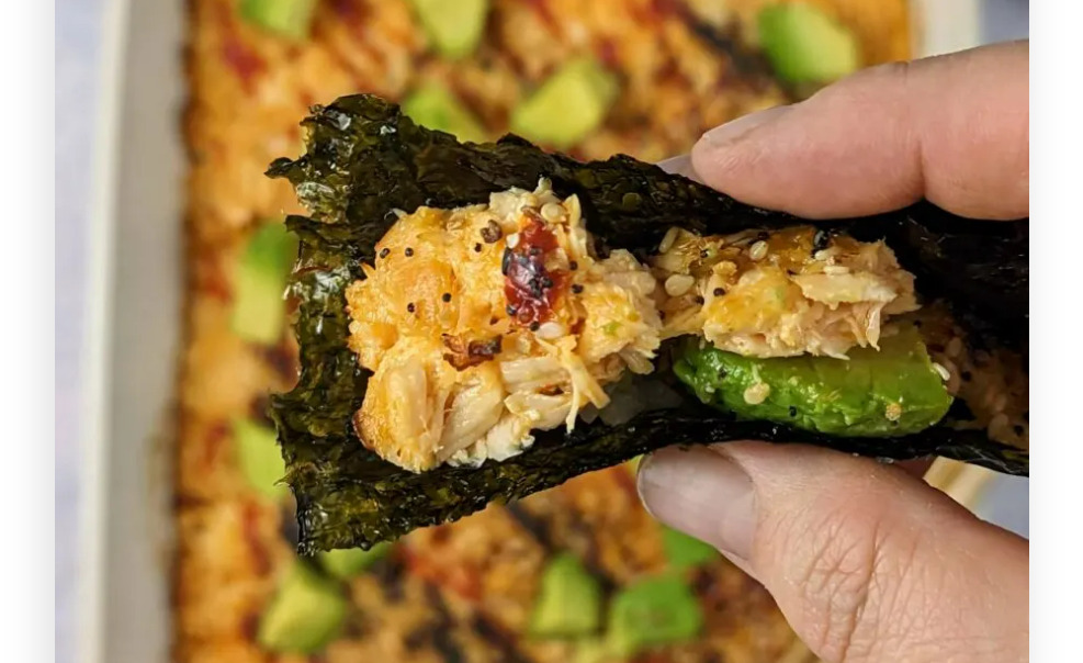 salmon sushi bake recipe