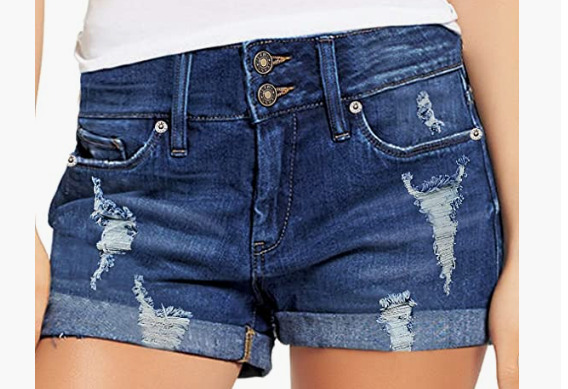 luvamia women's ripped denim jean shorts