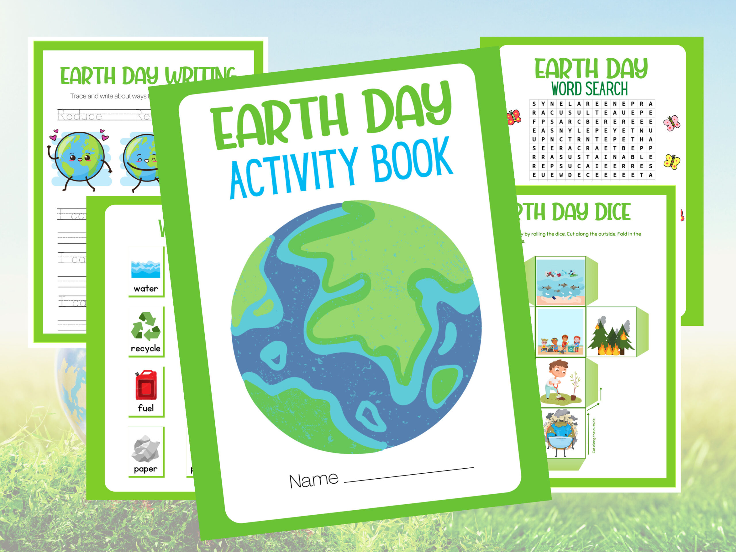 earth day activity book mockup