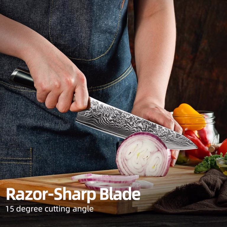 8 inch japanese damascus chef knife