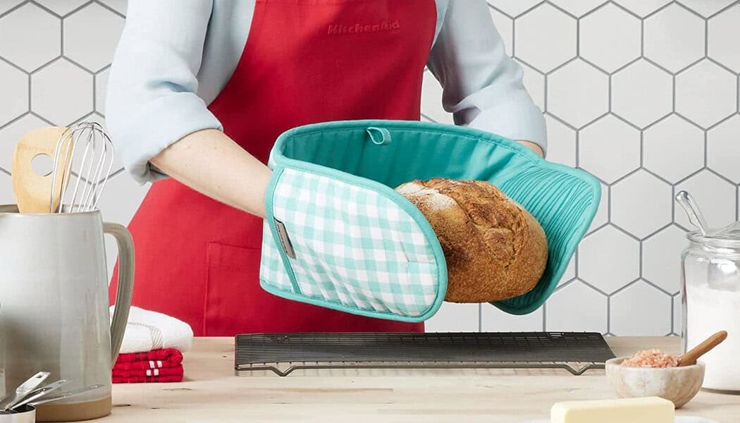 kitchenaid gingham casserole mitt single pack