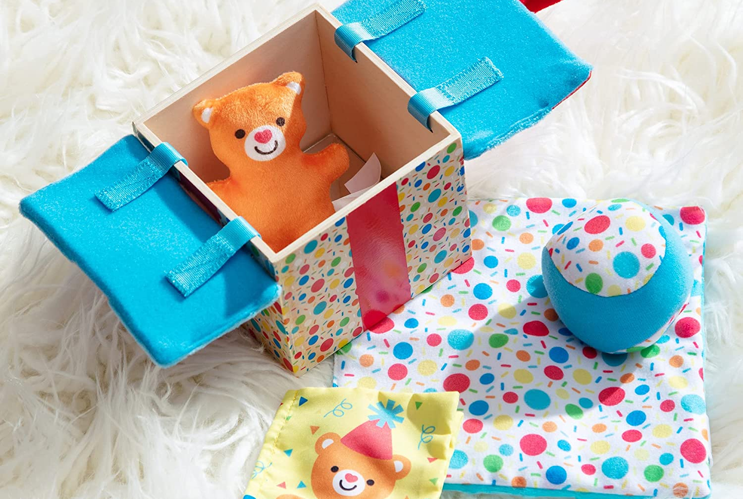 melissa & doug wooden surprise gift box infant toy