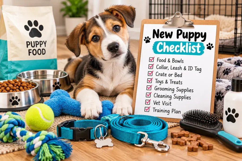 free new puppy essentials checklist