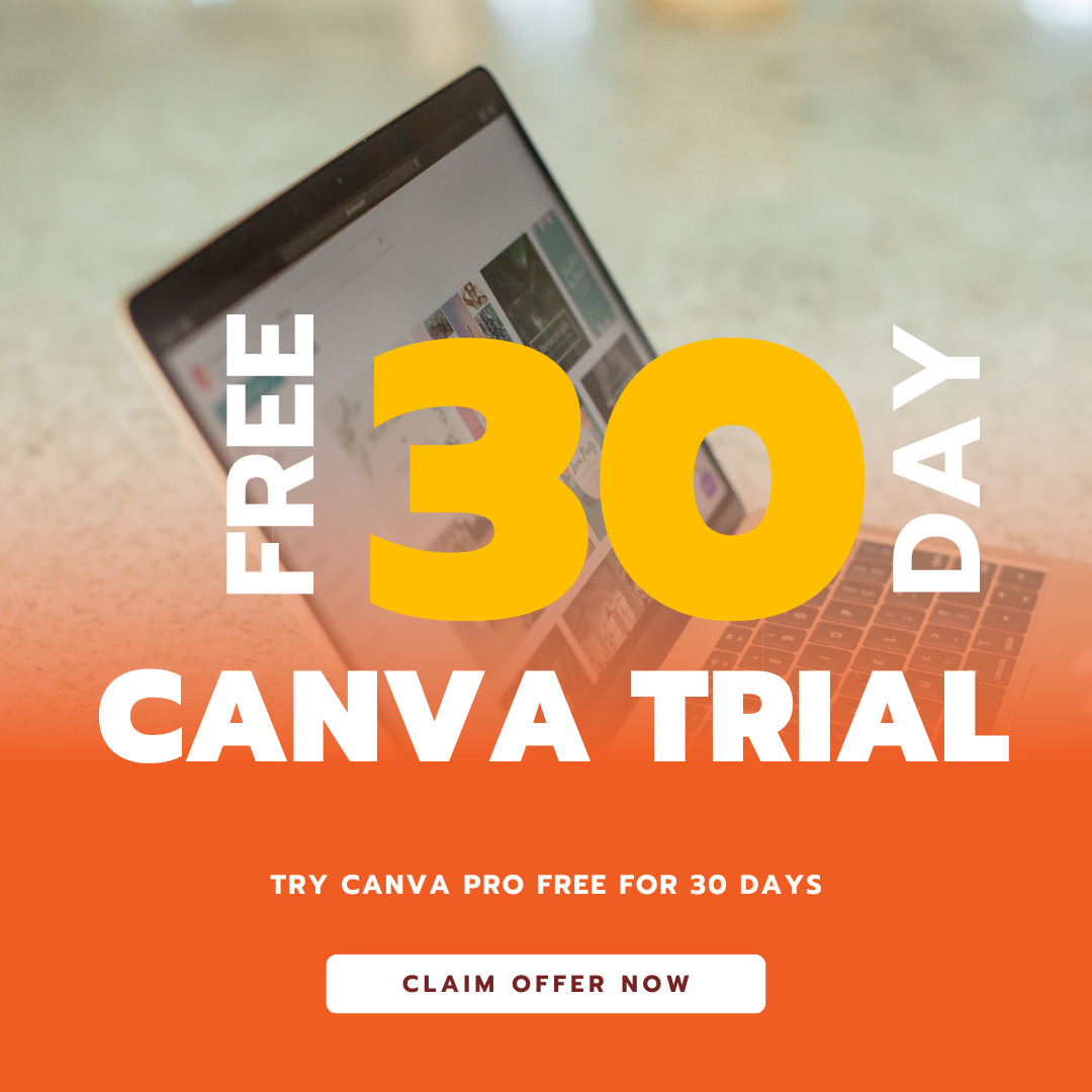 try canva pro free for 30 days