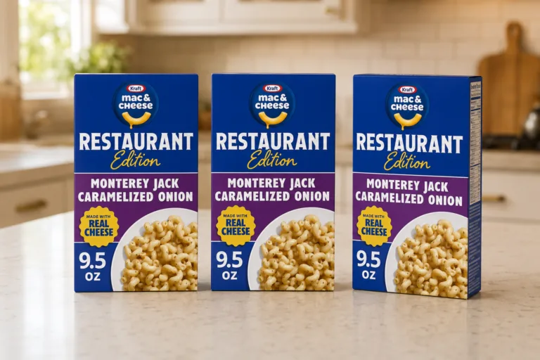 kraft restaurant edition mac and cheese monterey jack caramelized onion flavored 