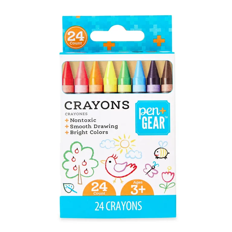 pen and gear crayons