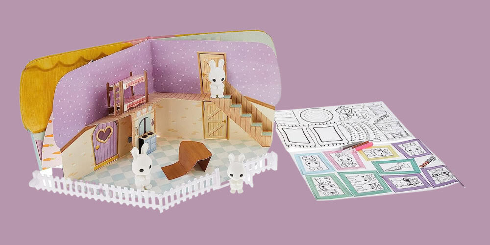 fuzzikins cottontail cottage craft pop up book playset