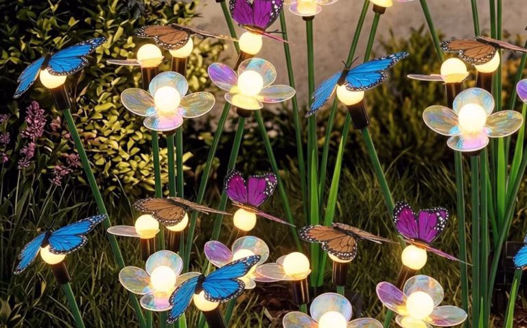 solar garden flower lights