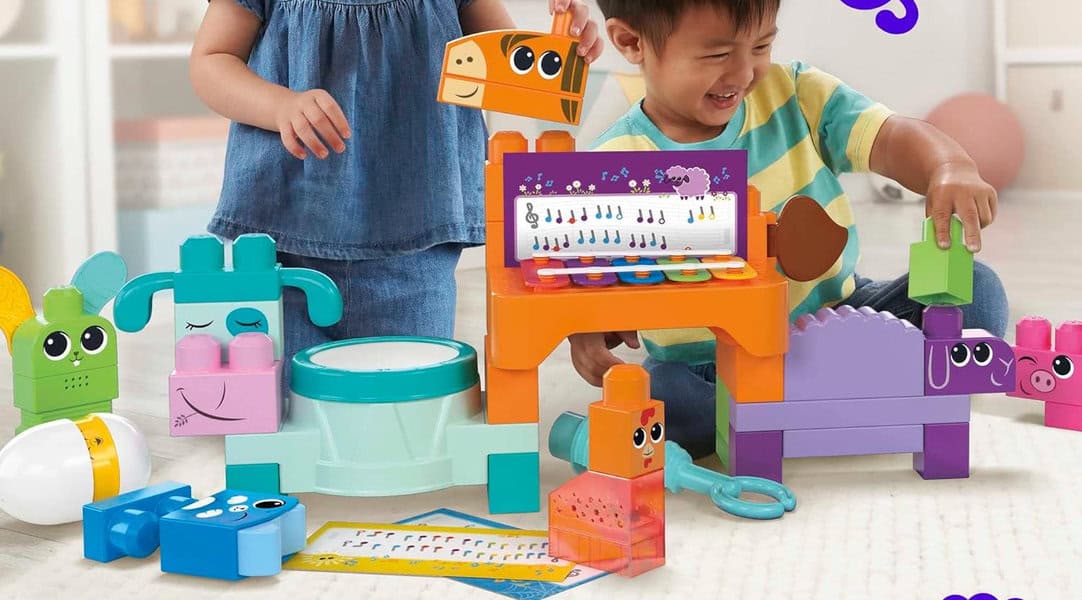 mega bloks fisher price sensory building toys playse