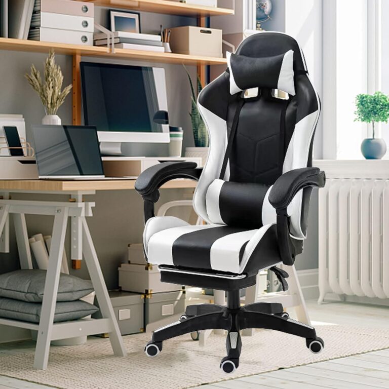 gaming computer chair black white