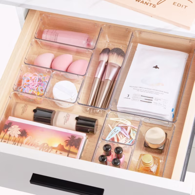 plastic stackable organizer bins